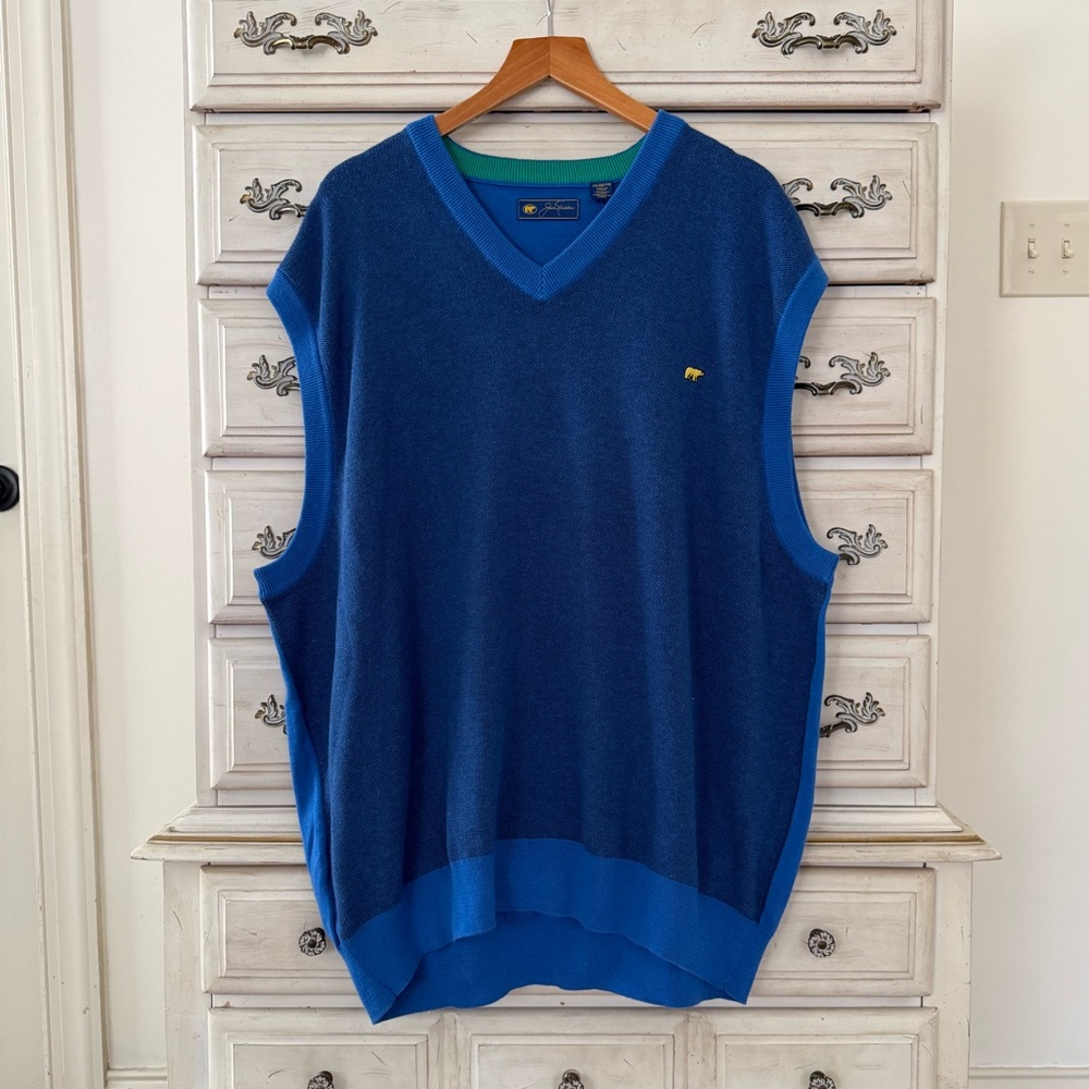 Jack Nicklaus Blue Golf Sweater Vest